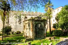 Palace of Diocletian in Split - Historical Complex of Split with the Palace of Diocletian: The ruins of the Pistura Gate. The gate is situated just outside the walls of...
