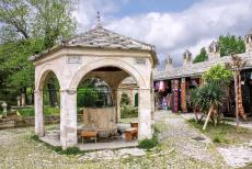 Old Bridge Area of the Old City of Mostar - Old Bridge Area of the Old City of Mostar: The &scaron;adrvan is a fountain in the courtyard of the Koski Mehmed Pasha Mosque, the most renowned...