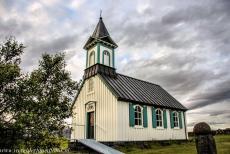 Nationaal Park Thingvellir - Thingvellir Nationaal ParK: De kerk van Thingvellir staat aan de Valhallarvegur, de kerk staat op de plek waar in het jaar 1000 AD voor heel...