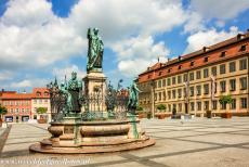 Town of Bamberg - Town of Bamberg: The Maximilian Fountain and the Baroque New Town Hall. The fountain was built on the Maximiliansplatz in 1880. The fountain...