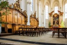 De stad Bamberg - De stad Bamberg: Het barokke interieur van de St. Stephanskerk, de kerk werd gebouwd op de meest oostelijke heuvel van de zeven heuvels van...
