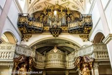 Town of Bamberg - Town of Bamberg: The organ of Michaelsberg Abbey. The vault of the abbey church is decorated with the paintings of 578 flowers and...