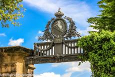 De stad Bamberg - Bamberg: Entreepoort naar de Nieuwe Residentie, de Neue Residenz, de prins-bisschoppen van Bamberg woonden tot 1802 in de Neue Residenz....