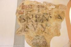 Abbey of Lorsch - Abbey of Lorsch: One of the murals&nbsp;inside the King's Hall. Nine different layers of painting were found during...