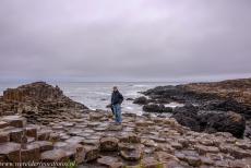 Giant's Causeway en Causeway kust - Giant's Causeway en Causeway kust: Op de Grand Causeway staan waarschuwingstekens, het is echter wel toegestaan om op de basaltzuilen te...