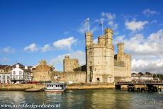 Castles of King Edward in Gwynedd - Castles and Town Walls of King Edward in Gwynedd: The Eagle Tower of Caernarfon Castle and the Caernarfon town walls. The castle and town...