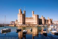 Castles of King Edward in Gwynedd - Caernarfon Castle is the most famous castle in Wales. The castle and town of Caernarfon were founded by the English King Edward I. In the Middle...