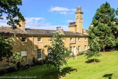 Saltaire, a Victorian model village - The Victorian model village of Saltaire: The village houses in Victoria Terrace are&nbsp;situated near the Saltaire United Reformed Church....