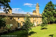 Saltaire, a Victorian model village - The Victorian model village of Saltaire: The village houses in Victoria Terrace, situated nearby the Saltaire United Reformed Church....