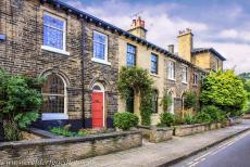 Saltaire, a Victorian model village - The Victorian model village of Saltaire:&nbsp;A row of small 19th century workers' houses. Saltaire was built&nbsp;between 1851 and 1876 as a...