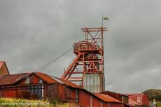 Industrieel landschap van Blaenavon - Industrieel landschap van Blaenavon: De mijnschacht van de kolenmijn de Big Pit in Blaenavon in Wales. Het industriële gebied rond het...