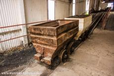 Blaenavon Industrial Landscape - Blaenavon Industrial Landscape: A coal wagon, used in the Big Pit mine to transport coal to the surface. Because all the guides are...