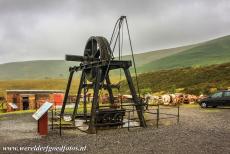 Industrieel landschap van Blaenavon - Industrieel landschap Blaenavon: Een 19de eeuwse takeltoren bij de Big Pit, het takelwiel werd aangedreven door waterkracht. In die...