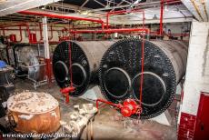 Derwent Valley Mills - Derwent Valley Mills: The boiler house of Masson Mills became operational in 1908. The two huge coal-fired boilers (on the right hand...