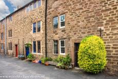 Derwent Valley Mills - Een rij huizen in North Street in Cromford, in 1777 -1776 gebouwd door Richard Arkwright voor textielarbeiders van de Cromford Mill. Hij was een...