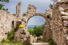 Archaeological Site of Mystras - Archaeological Site of Mystras: The remains of a gate near the Despot's Palace of Mystras. In the 14th century, Mystras became the seat...