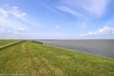 Dutch part of the Wadden Sea - Wadden Sea: The dike between the Wadden Sea and Lake Lauwersmeer was built in 1969 and is 13 km long, it has several sluices and a canal...