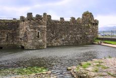 Beaumaris Castle - Castles and Town Walls of King Edward in Gwynedd: The tidal dock of Beaumaris Castle, located near the Gate Next the Sea. The deep moat around the...