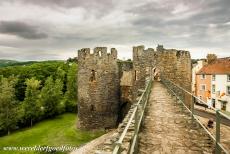 Conwy Castle and Town Walls - Castles and Town Walls of King Edward in Gwynedd: Conwy Castle and the town wall of Conwy. The Conwy Town walls is a largely unbroken, 1.3 km long...