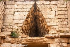 Archaeological Site of Mycenae - Archaeological Site of Mycenae: Air intake above the entrance of the Tomb of Clytemnestra. The Tomb of Clytemnestra is one of the later...