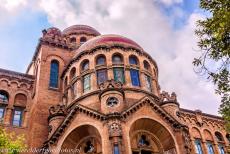 Barcelona, Art Nouveau - Palau de la Música Catalana en Hospital de Sant Pau in Barcelona: De paviljoens van Hospital de Sant Pau zijn uitbundig... Barcelona, Art Nouveau - Palau de la Música Catalana en Hospital de Sant Pau in Barcelona: De paviljoens van Hospital de Sant Pau zijn uitbundig...