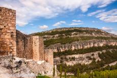 Historic Walled Town of Cuenca - Historic Walled Town of Cuenca: Part of the historic walls of Cuenca, located near El Castillo, the remains of a fortress, built during the rule...