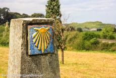 Pelgrimsroutes naar Santiago de Compostela - De Sint Jacobsschelp is het symbool van de pelgrimsroute naar Santiago de Compostela. De route strekt zich in Spanje uit vanaf de...