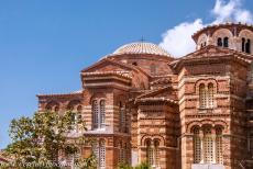 Monastery of Hosios Loukas - Hosios Loukas Monastery: On the left hand side the dome of the Katholikon, on the right hand side the dome of the Theotokos, this church was...