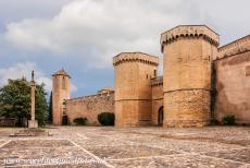 Poblet Monastery - Access to the Poblet Monastery is through the Porta Reial, the Royal Gate, the gate is flanked by two huge towers. The Royal Gate was built...