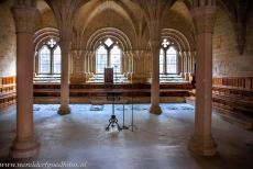 Poblet Monastery - Poblet Monastery: In the 13th century Chapter house the ribs of the vaulted ceiling are shaped in the form of a palm tree. Many abbots of the... Poblet Monastery - Poblet Monastery: In the 13th century Chapter house the ribs of the vaulted ceiling are shaped in the form of a palm tree. Many abbots of the...
