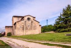 Monuments of Oviedo and Kingdom of the Asturias - Monuments of Oviedo and the Kingdom of the Asturias: The original pre-Romanesque windows on the rear façade of the...