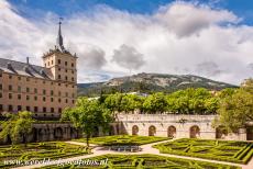 El Escorial in Madrid - Monastery and Site of the Escorial in Madrid: The Jardin de la Reina is the private Garden of the Queen. El Escorial in Madrid has several...