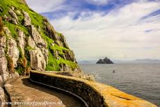 Sceilg Mhichíl - Skellig Michael - Skellig Michael or Sceilg Mhichíl: Little Skellig viewed from the Lighthouse Road, the mainland in the far distance....