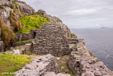 Sceilg Mhichíl - Skellig Michael - Skellig Michael - Sceilg Mhichíl: De 'beehive' kerk van het klooster op Skellig Michael, het eiland was de bestemming van...