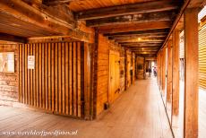 Bryggen - One of the narrow alleyways between the wooden houses of the quayside Bryggen. The area of Bryggen is the oldest part of the city of...