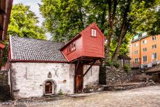 Bryggen - Bryggen: Towards the back of the courtyard, the gård, there are storage rooms of stone. These storage rooms were built...