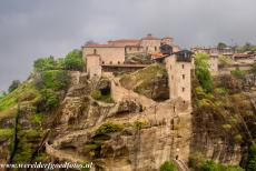 Monasteries of Meteora - Meteora: The Megalo Meteoro Monastery was built upon the highest rock in the Meteora area. Megalo Meteoro is the largest and oldest...