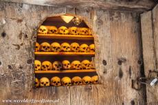 Monasteries of Meteora - The ossuary inside the Megalo Meteoro Monastery in the Meteora area. The ossuary houses the bones of deceased monks. A deceased...