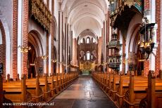 Roskilde Cathedral - The pulpit of Roskilde Cathedral was a gift of King Christian IV in 1610. The construction of the present cathedral started around 1170, the choir...