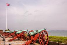 Kronborg Castle - Kronborg Castle: The guns of Kronborg Castle overlooking the Øresund and facing the coast of Sweden, only four km to the east....