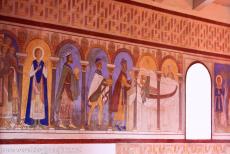 Jelling Mounds, Runic Stones and Church - Jelling Mounds, Runic Stones and Church: The colourful frescoes in the chancel of Jelling Church, clearly inspired by Byzantine art.... Jelling Mounds, Runic Stones and Church - Jelling Mounds, Runic Stones and Church: The colourful frescoes in the chancel of Jelling Church, clearly inspired by Byzantine art....