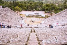 Sanctuary of Asklepios at Epidaurus - Sanctuary of Asklepios at Epidaurus: The ancient theatre of Epidaurus was built on the slope of a mountain, overlooking the sanctuary....