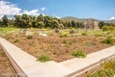 Sanctuary of Asklepios at Epidaurus - Sanctuary of Asklepios at Epidaurus: The remains of the Temple of Asklepios covered with sand to protect it from frost damage. The Doric temple...