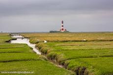 Duitse deel van de Waddenzee - De Waddenzee: De vuurtoren van Westerheversand is een bekend symbool op het schiereiland Eiderstedt in Sleeswijk-Holstein...