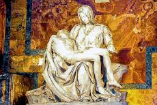 Vaticaanstad - Vaticaanstad: De Piëtà van Michelangelo Buonarroti in de Sint-Pietersbasiliek, de Piëtà dateert uit 1499 en is een...