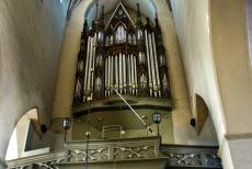 Historisch centrum van Tallinn - Historisch centrum van Tallinn: Het orgel van de St. Olafkerk, de Oleviste Kirik. Het interieur werd in 1830 herbouwd. De gotische kerk was...