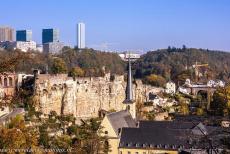 Fortifications of the City of Luxembourg - City of Luxembourg: its Old Quarters and Fortifications: The Rham Plateau in the upper part of the city of Luxembourg and the Bock...