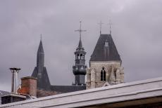 Belfries of Belgium and France - Belfries of Belgium and France: The three towers of the St. Leonard's Church at Zoutleeuw. On the right hand side the Belfry of...