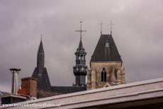 Belfries of Belgium and France - Belfries of Belgium and France: The three towers of the St. Leonard's Church at Zoutleeuw. On the right hand side the Belfry of...