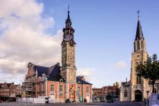 Belfries of Belgium and France - Belfries of Belgium and France: The Belfry of Sint Truiden in Belgium. The slender tower of the town hall functioned as the town's...